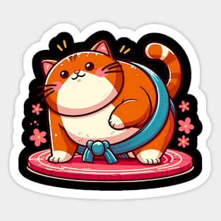 Sumo Cat Sticker